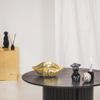 Sculpture Lips Disco Gold