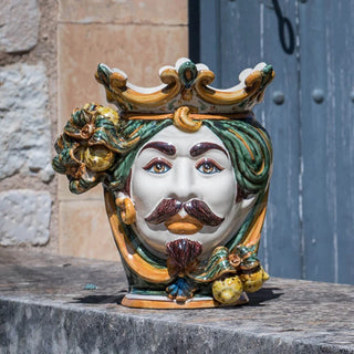 Testa Di Moro 25cm Man Lemons Green/Orange