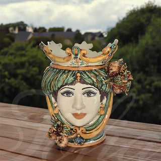 Testa Di Moro 25cm Women Pomegranate Green/Orange