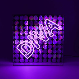Neonlampa Box 'Diva' Paljetter