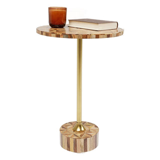 Side table Domero Geo Brown L