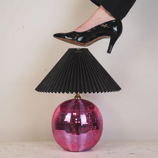 Table Lamp Disco Ball Pink
