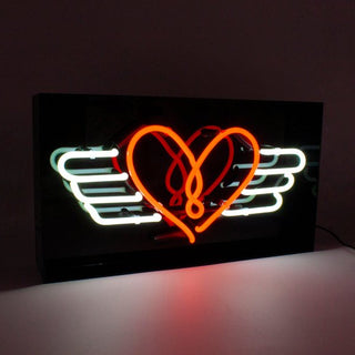 Neonlampa Box 'Flygande hjärta'