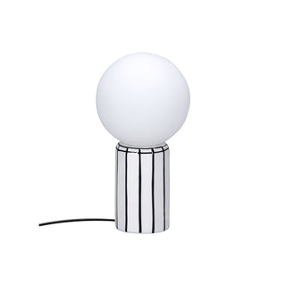 Table lamp with globe