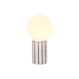 Table lamp with globe