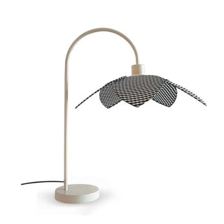 Table lamp flower in gray