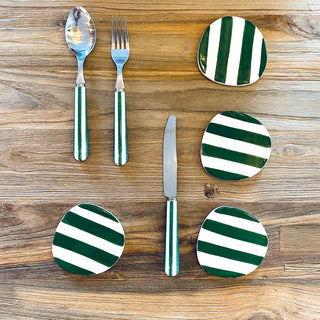 Coaster Striped Green