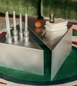 Soffbord Triangolo Borstad Aluminium Large