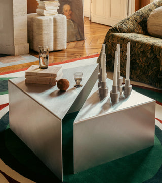 Soffbord Triangolo Borstad Aluminium Large