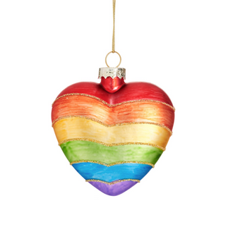 Christmas Bauble Heart Rainbow