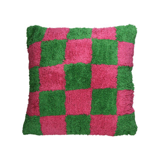 Kudde Blocks Grön/Rosa
