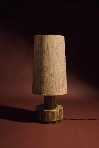 Lamp Base Ceramic Reactive Green