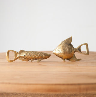 Brass bottle opener - Goldfish