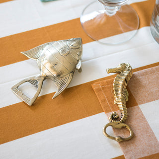 Brass bottle opener - Seahorse