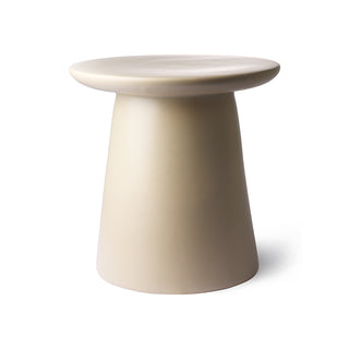 Earthenware Cream Side Table, M 