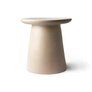 Earthenware Cream Side Table, M 