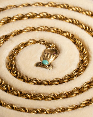 Antik Muff Chain Kedja 1800-tal, 20K Guld
