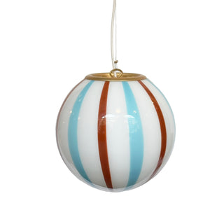 Murano Klotlampa 30cm Blå/Brun Stripe