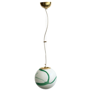 Murano Klotlampa 20cm Grön Melted