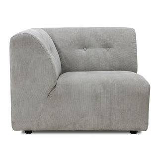 vint couch: element left, corduroy rib, cream
