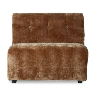 vint couch: element middle, corduroy velvet, aged gold