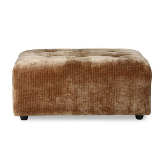 vint couch: element stool, corduroy velvet, aged gold