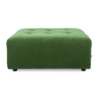 vint couch: element stool, royal velvet, green