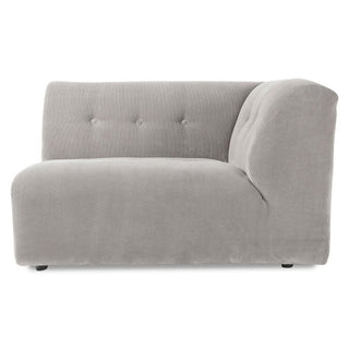 vint couch: element right 1.5-seat, corduroy rib, cream