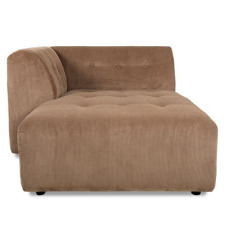 vint couch: element left divan, corduroy rib, brown