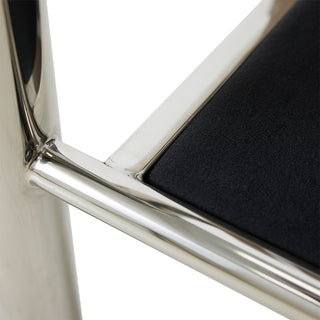 Armchair Chrome Lounge Velvet