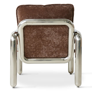 Armchair Chrome Lounge Velvet