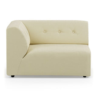 vint couch: element left 1.5-seat, corduroy rib, hay