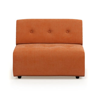 vint couch: element middle, corduroy rib, dusty orange