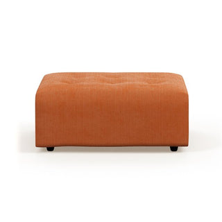 vint couch: element stool, corduroy rib, dusty orange