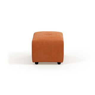 vint couch: element stool small, corduroy rib, dusty orange