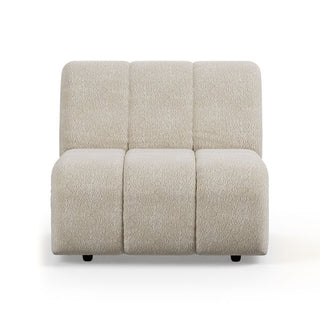 Wave couch: middle element, boucle cream