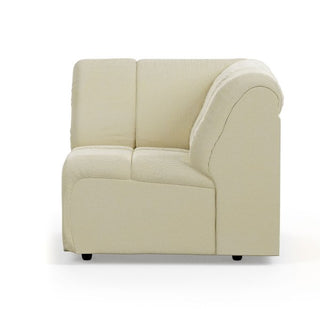 Wave couch: corner element, corduroy, hay