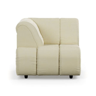 Wave couch: element left high arm, corduroy rib, hay