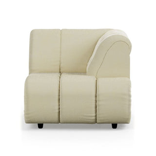 Wave couch: right high-arm element, corduroy rib, hay