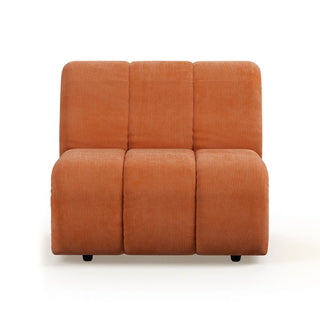 Wave couch: middle element, corduroy rib, dusty orange