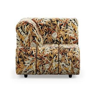 Wave couch: left high arm element, printed hollywood