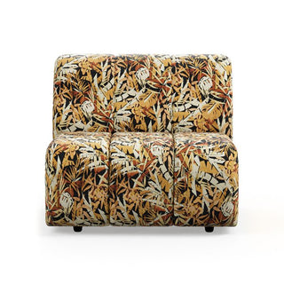 Wave couch: middle element, printed Hollywood
