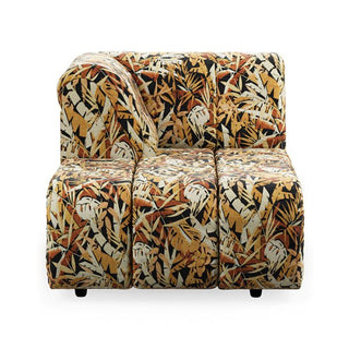 Wave couch: left divan element, printed Hollywood