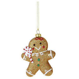 Christmas Bauble Gingerbread Man Gold