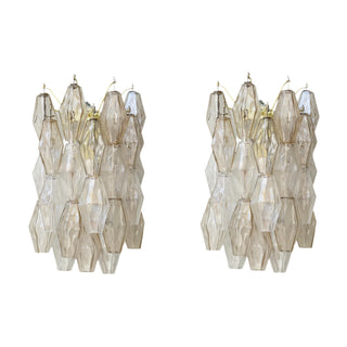 Pair of Poliedri Wall Lamps by Carlo Scarpa 1960s