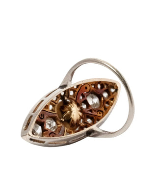 Ring, 18k white gold, old cut diamonds approx. 2.85ct FK/VS-SI