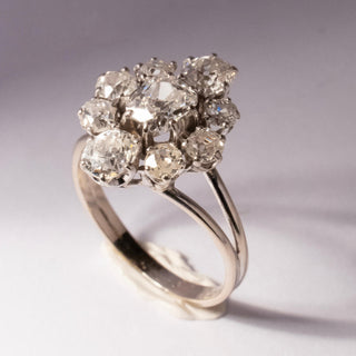 Carmose Ring with 2.85ct Antique Diamonds