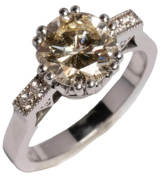 Diamantring Vittoria 2.00ct (Light Yellow/VVS2)