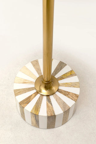 Sidobord Domero Cirque Guld/Vit M