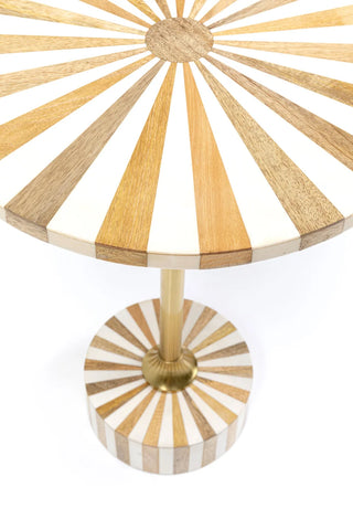 Sidobord Domero Cirque Guld/Vit L